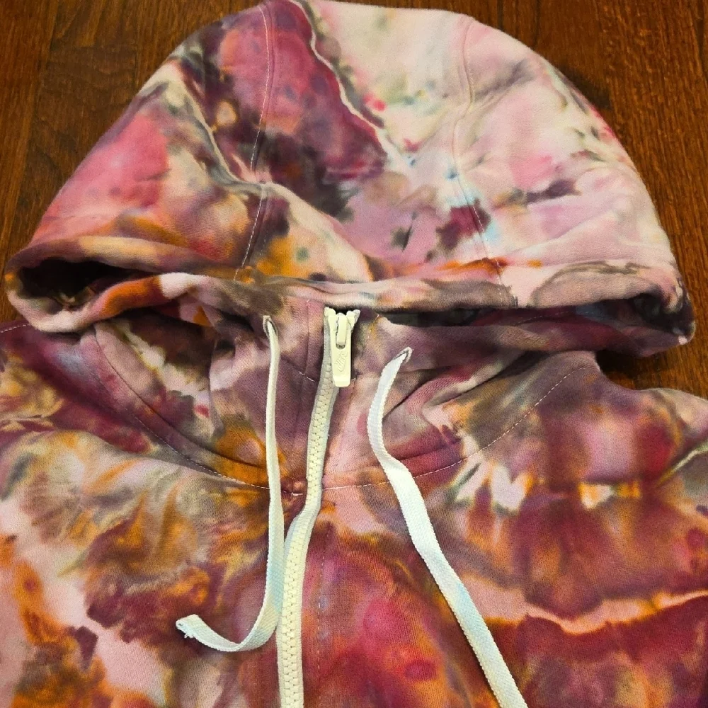 Nike Tie-Dye Hoodie in Pink, Purple & Orange Tones